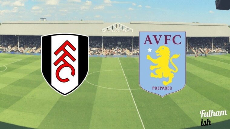 Fulham vs Aston Villa crests