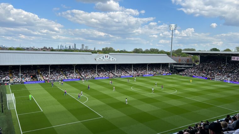 Fulham's Riverside Stand view