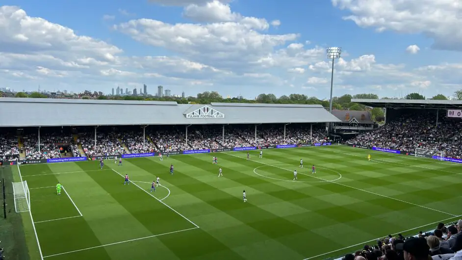 Fulham's Riverside Stand view